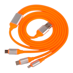 Cable 3 En 1 Para Xiaomi Y Motorola Súper Carga Rápid 1.2m
