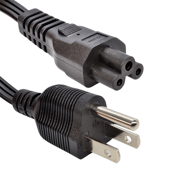 Cable De Poder Para Cargador De Laptop Tipo Trebol 1.5mts