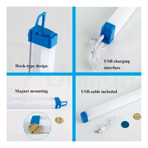 Lampara de Emergencia Tubo Led recargable 32 cm - Imagen 3
