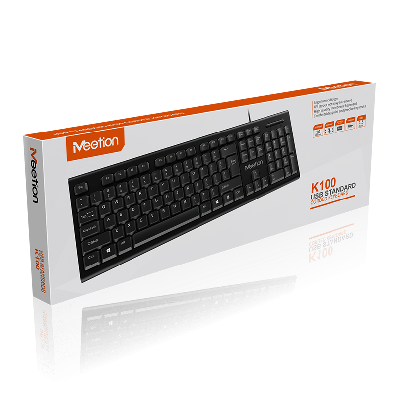 Teclado K100 Meetion Oficina Alámbrico Usb - Imagen 2