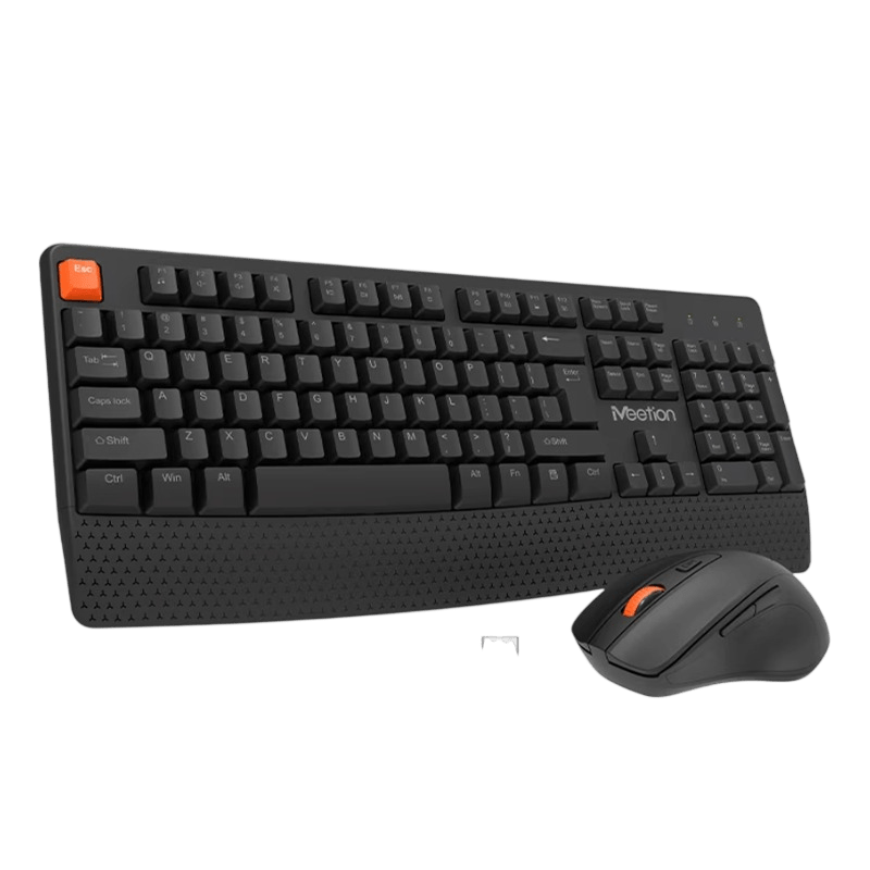 Teclado + Mouse Meetion 2 En 1 Ergonomico Wirless Mt-c4130 Negro - Mt-c4130