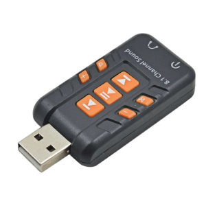 Adaptador de Sonido  externo Usb 8.1 Channel Sound 2 Entradas Micrófono Audífono