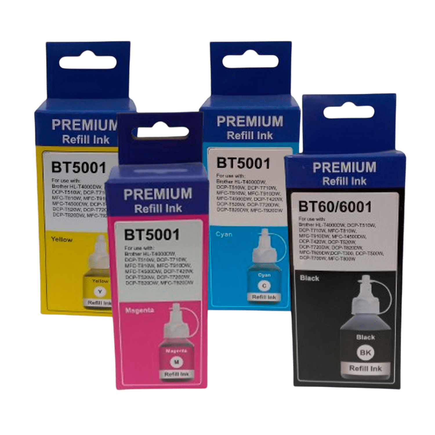 Kit Tinta Premium BROTHER BT5001-BT60-6001 Genérica